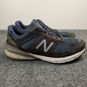 New Balance 990v5 Mens 9.5 2E Shoes Sneakers Navy Blue Gray Suede USA M990NV5